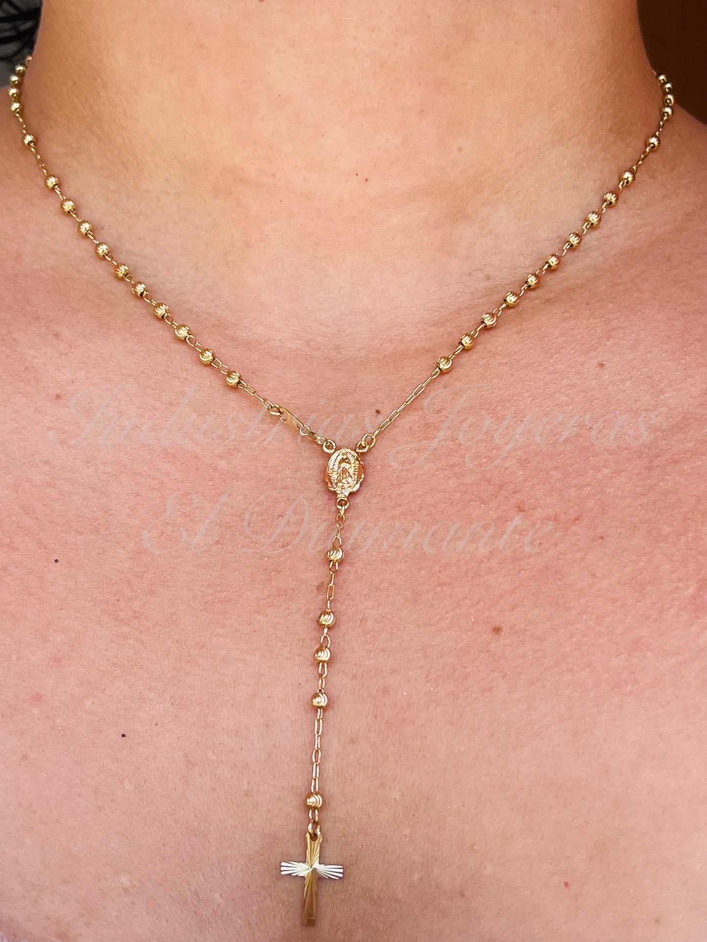 Rosario en oro 14k para mujer