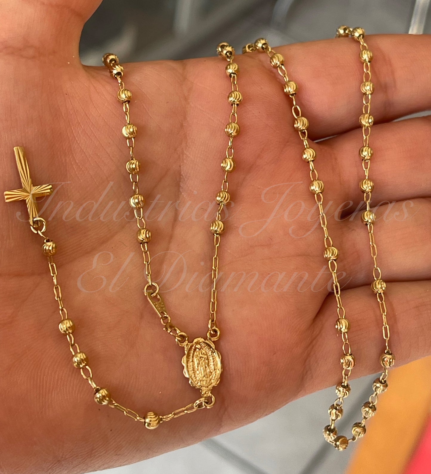 Rosario en oro 14k para mujer