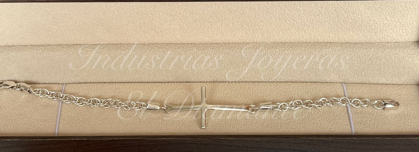 Pulsera para caballero en plata