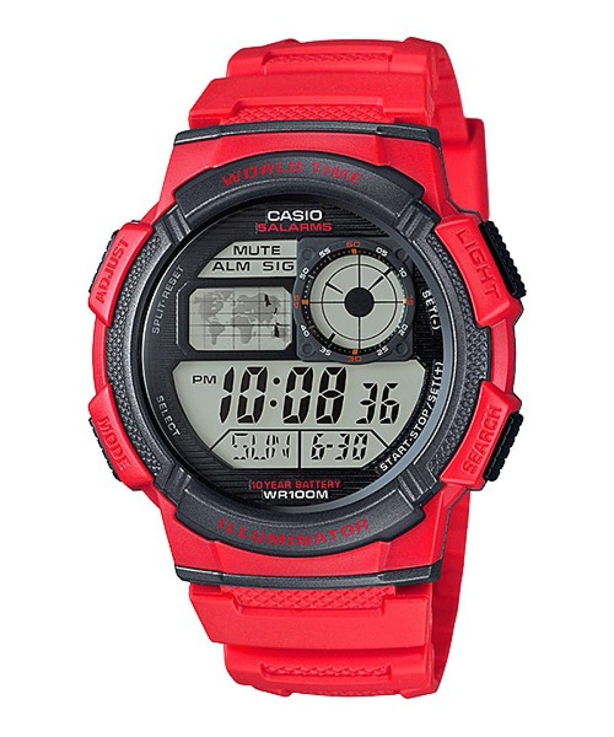 AE-1000W-4AV Reloj Casio para Hombre, Illuminator Hora Mundial