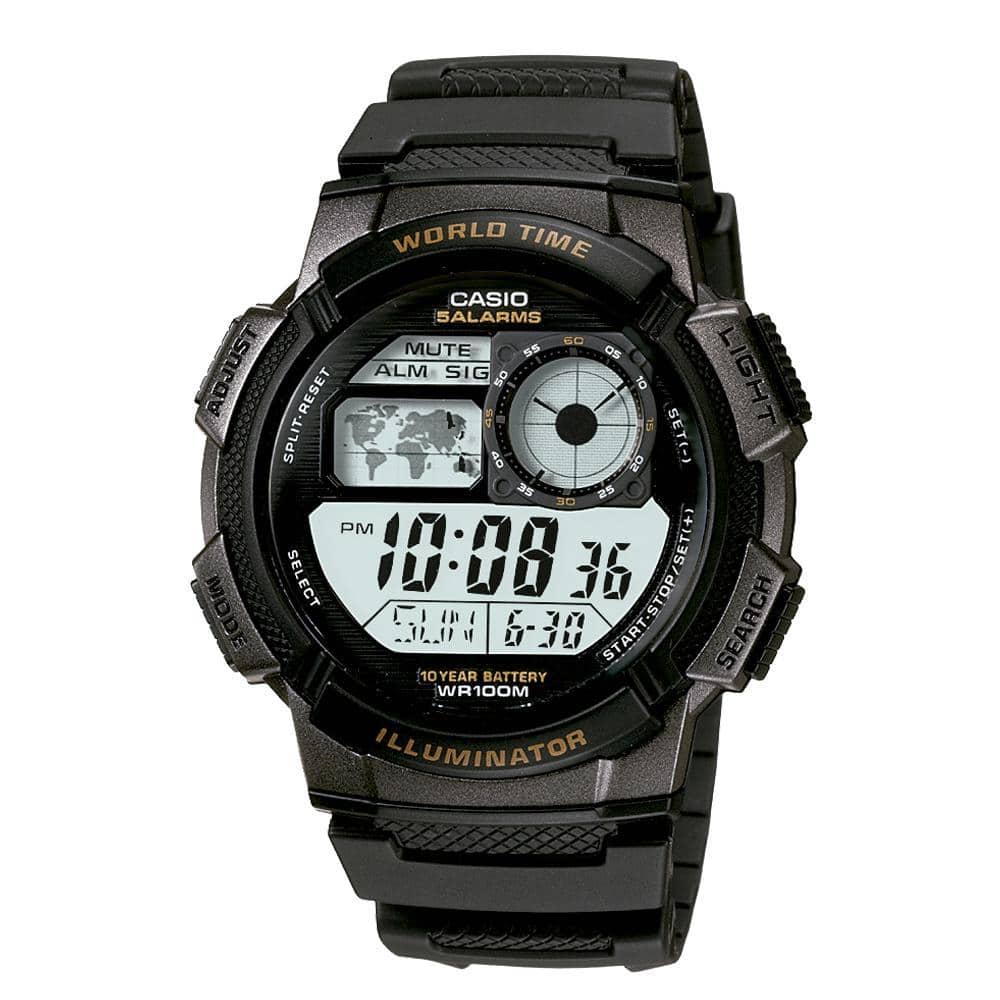 AE-1000W-1AV Reloj Casio para Caballero, Illuminator Hora Mundial