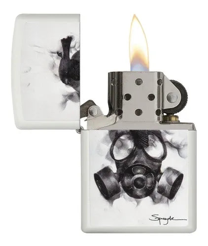 ENCENDEDOR SPAZUK MASK WHITE MAT ZIPPO ZP29646