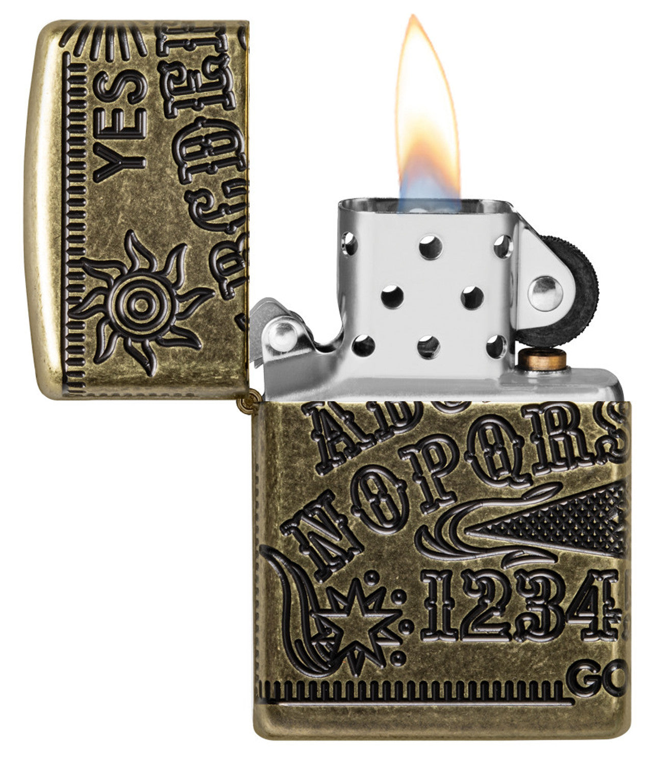 ENCENDEDOR OUIJA BOARD BRASS ZIPPO ZP49001