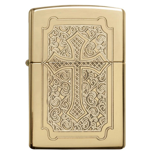 ENCENDEDOR POLISH BRASS ECCENTRIC ZIPPO ZP29436