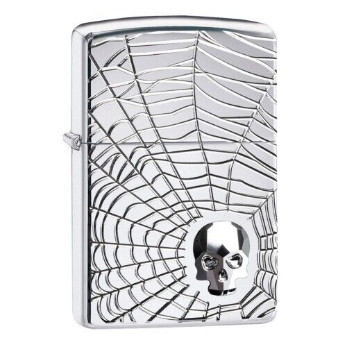 ENCENDEDOR SPIDER WEB SKULL DESIGN ZIPPO ZP29931