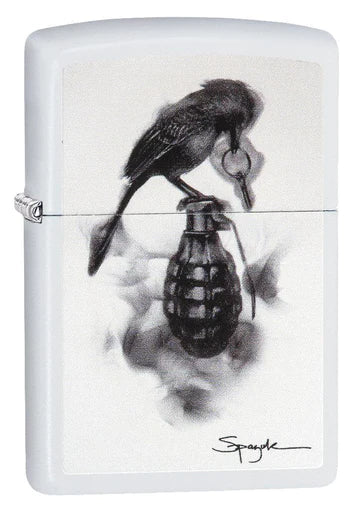 ENCENDEDOR SPAZUK GRENADE WHITE ZIPPO ZP29645